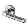 Heritage Brass Door Handle Lever Latch on Round Rose Celia Design Apollo finish