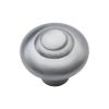 Heritage Brass Cabinet Knob Round Bead Design 32mm Satin Chrome finish