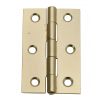 NON CE Mild Steel Butt Hinges - Satin Brass