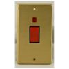 Eurolite Stainless Steel 45Amp Switch with Neon Indicator Satin Brass