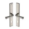 Heritage Brass Multi-Point Door Handle Lever Lock Colonial RH Design Satin Nickel finish