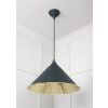 Smooth Brass Hockley Pendant in Dingle