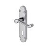 Project Hardware Door Handle Lever Lock Milton Design Polished Chrome finish