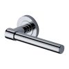 Heritage Brass Door Handle Lever on Rose Phoenix Design Polished Chrome Finish