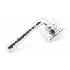 Pol. Chrome Hammered Newbury Lever on Rose Set (Square)