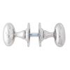 Polished Nickel Oval Mortice/Rim Knob Set