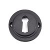 Matt Black Round Escutcheon (Art Deco Rose)