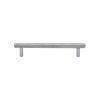 Heritage Brass Cabinet Pull Complete Knurl Design 128mm CTC Polished Chrome finish