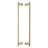 Heritage Brass Back to Back Door Pull Handle Round Bar Design 489mm&nbsp;Polished Brass Finish