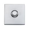 Heritage Brass Square Bell Push Satin Chrome finish