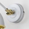 Smooth Brass Brindley Wall Light in Flock