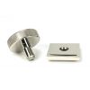 Polished Nickel Brompton Centre Door Knob (Square)