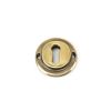 Aged Brass Round Escutcheon (Art Deco)