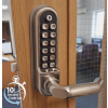 BL5001 SS ECP - Easicode Pro, Round Bar Lever Handle Keypad & Round Bar Inside Handle, Stainless Steel (SS) Finish