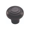 Heritage Brass Cabinet Knob Round Bead Design 32mm Matt Black finish