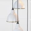 Hammered Brass Brindley Cluster Pendant in Birch