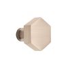 Hexagonal Cupboard Knob Satin Silver