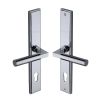 Heritage Brass Multi-Point Door Handle Lever Lock Bauhaus LH Design Polished Chrome finish