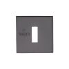 Keyhole Escutcheon Square Matt Black