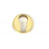 Satin Brass Round Euro Escutcheon (Square)