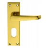 Victorian Lever On Oval Lock Backplate - Polished Brass