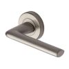 Sorrento Door Handle Lever Latch on Round Rose Lena Design Satin Nickel finish