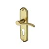 Heritage Brass Door Handle for Euro Profile Plate Howard Design Polished Brass finish