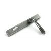 Pewter Reeded Slimline Lever Espag. Lock Set