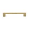 Heritage Brass Cabinet Pull Metro Design 160mm CTC Satin Brass Finish