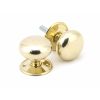 Polished Brass 57mm Mushroom Mortice/Rim Knob Set