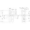 Salto E9451U85IM38 - ﻿XS4 Electronic Escutcheon EX451, 2 Handles, Inside Thumbturn, with Connector for Mortise Lock with Micro-Switch, Mifare Technology, Standard 8mm Square Spindle