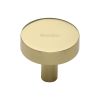 Heritage Brass Cabinet Knob Disc Design 32mm Polished Brass finish