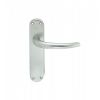 Lilla Lever On Latch Backplate - Satin Chrome