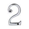 Heritage Brass Numeral 2 Face Fix 76mm (3") Polished Chrome finish