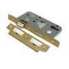 Satin Brass Euro Din Sash Lock - 60mm Backset/72mm Centre