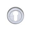 Heritage Brass Euro Profile Cylinder Escutcheon Satin Chrome finish