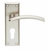 Serozzetta Trenta Lever On Euro Lock Backplate - Satin Nickel