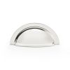 Alexander & Wilks - Bardom Ridged Cabinet Cup Pull - Polished Nickel