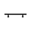 Heritage Brass Cabinet Pull T-Bar Design with 16mm Rose 128mm CTC Matt Black Finish