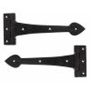 Smooth Black 10Â½" Cast T Hinge (pair)