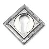 Pewter Round Euro Escutcheon (Square Rose)