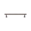 Heritage Brass Cabinet Pull Knurled Design with 16mm Rose 128mm CTC Satin Nickel finish