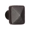 Black Iron Rustic Cabinet Knob Square Pyramid Design 38mm