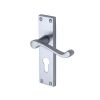 Project Hardware Door Handle for Euro Profile Plate Malvern Design Satin Chrome finish