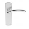 Serozzetta Tres Lever On Latch Backplate - Satin Chrome