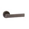 Forme Asti Lever Door Handle on Minimal Round Rose - Urban Bronze