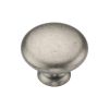 Classic Round Knob 035mm Distressed Pewter finish