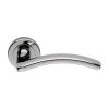 Serozzetta Design Lever On Round Rose - Polished Chrome