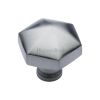 Heritage Brass Cabinet Knob Classic Hexagon Design 32mm Satin Chrome finish