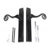 Black Monkeytail Slimline Lever Espag. Latch Set - RH